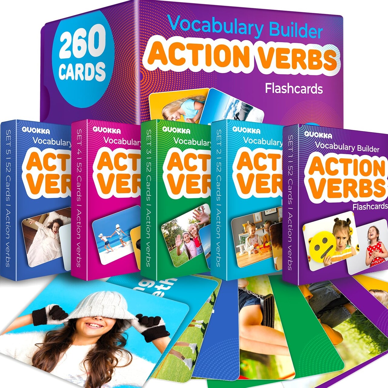 260 Action Verbs Flash Cards for Speech Therapy – Educational for Kids